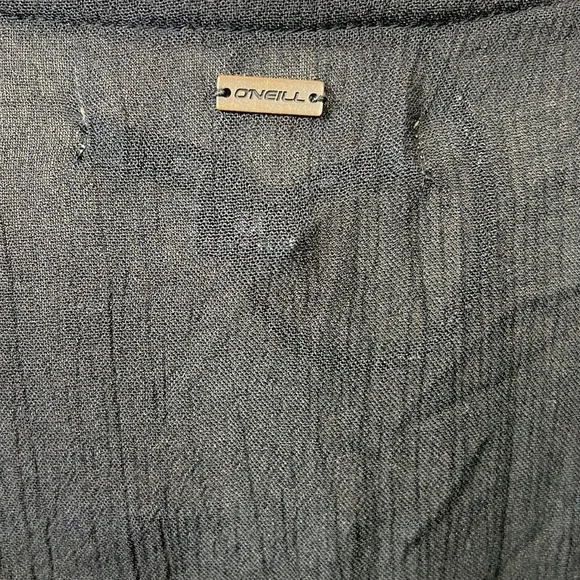 NWT O’Neill Frances Swim Cover Up Resort Beach Black XS Embroidered Macy’s - Picture 7 of 14